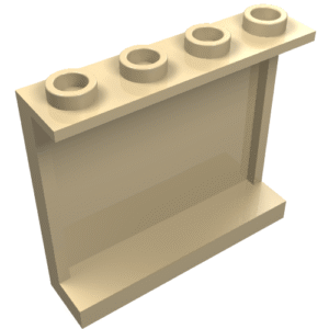 60581 - Panel 1 x 4 x 3 with Side Supports - Hollow Studs