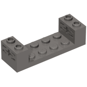 65635 - Technic, Brick 2 x 6 x 1 1/3 with Axle Holes and Bottom Pins