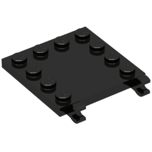 66252 - Tile, Modified 4 x 4 with Studs on Edges and 2 Open O Clips (Horizontal Grip)