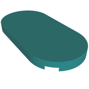 66857 - Tile, Round 2 x 4 Oval