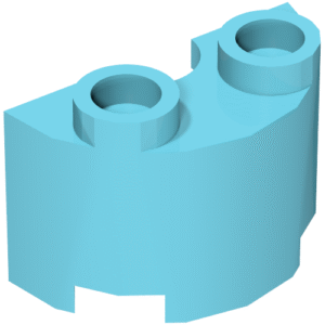 68013 - Cylinder Half 1 x 2 x 1