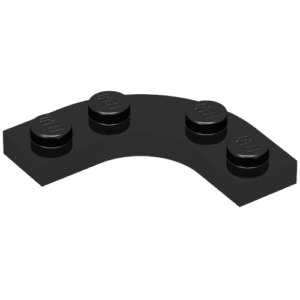 68568 - Plate, Round Corner 3 x 3 with 2 x 2 Curved Cutout