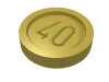 70501d - Minifigure, Utensil Coin Type 1 with 40 Mark