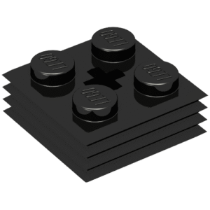 71752 - Brick, Modified 2 x 2 x 2/3 Ribbed with Axle Hole