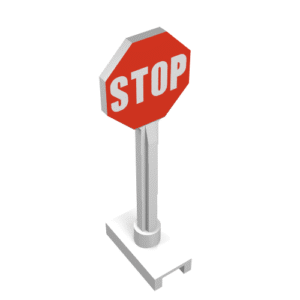 739p01 - Road Sign Octagon with Stop Sign Pattern