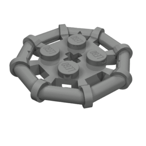75937 - Plate, Modified 2 x 2 with Bar Frame Octagonal, Reinforced, Completely Round Studs