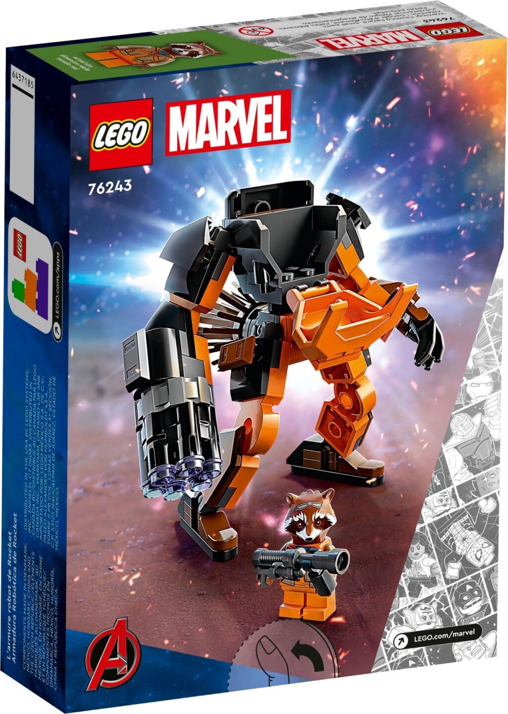 LEGO® Marvel Rocket Mech Armor 76243 Building Toy Set (98 Pieces) - Afbeelding 6