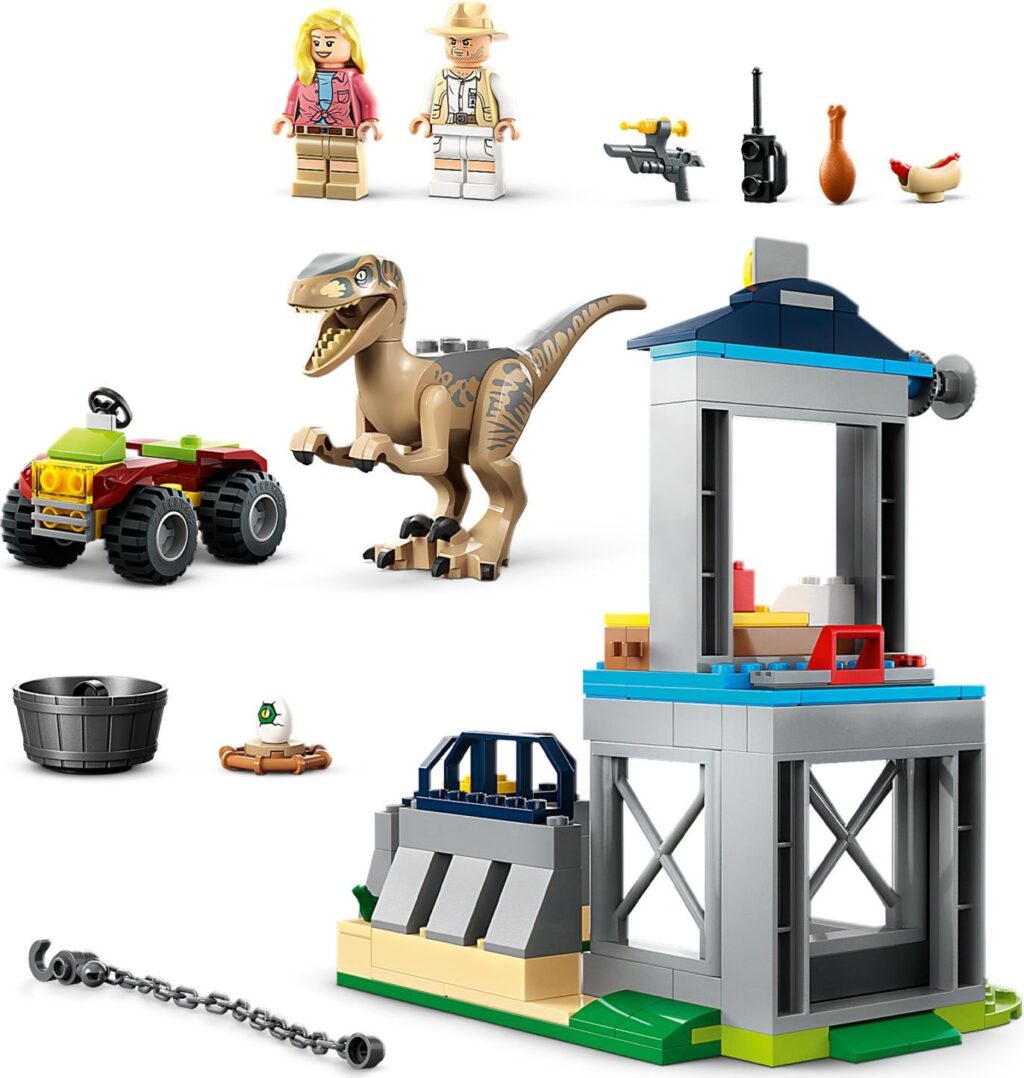 LEGO® Jurassic Park Velociraptor Escape 76957 Building Toy Set (137 Pieces) - Afbeelding 3
