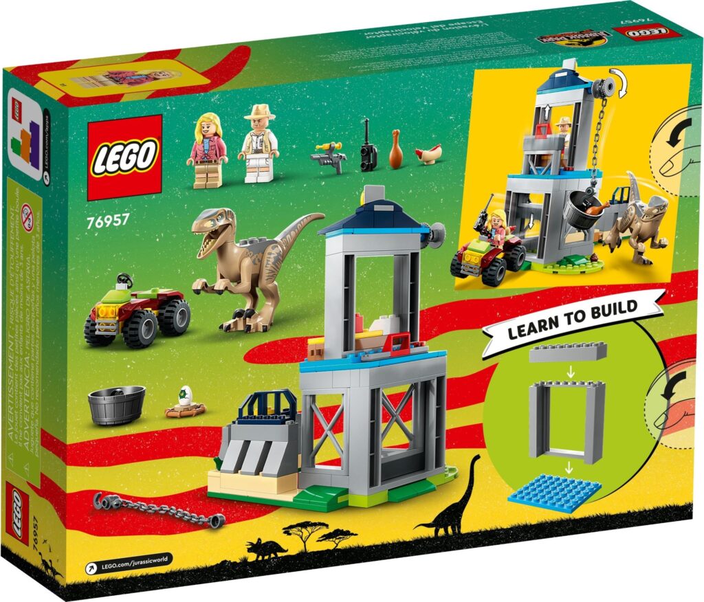 LEGO® Jurassic Park Velociraptor Escape 76957 Building Toy Set (137 Pieces) - Afbeelding 6