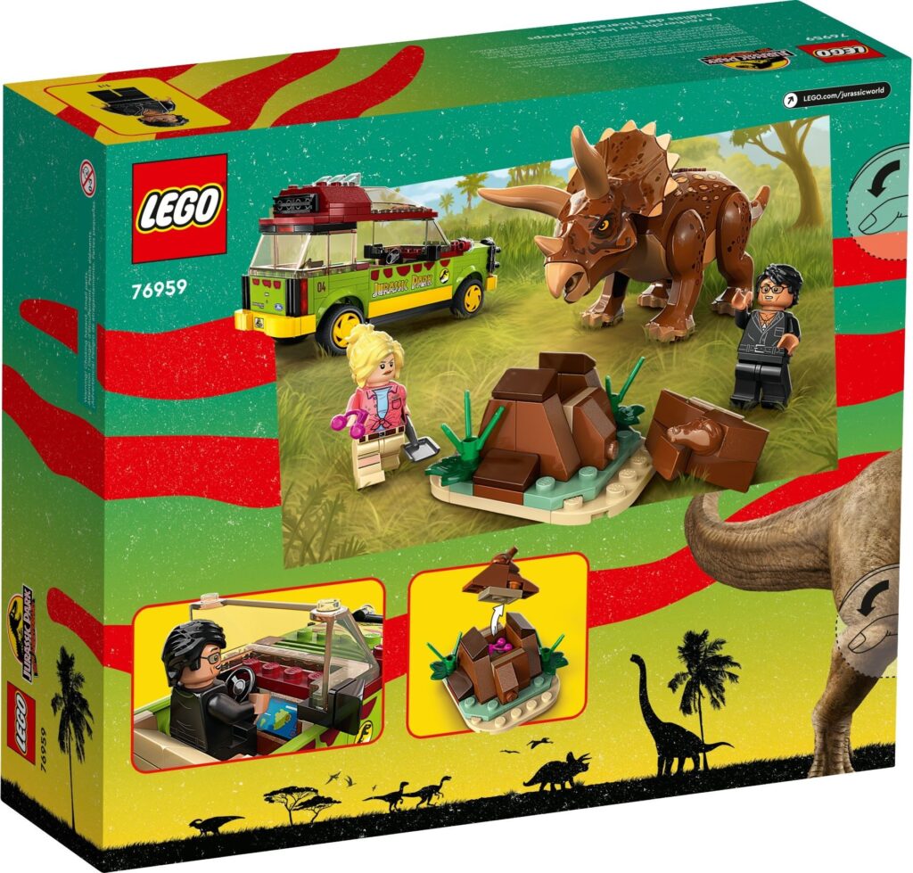 LEGO® Jurassic Park Triceratops Research 76959 Building Toy Set (281 Pieces) - Afbeelding 6