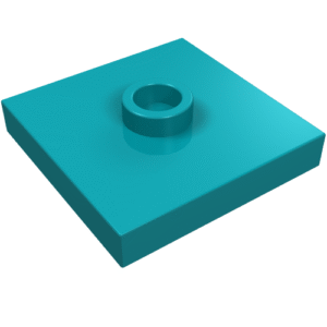 87580 - Plate, Modified 2 x 2 with Groove and 1 Stud in Center (Jumper)