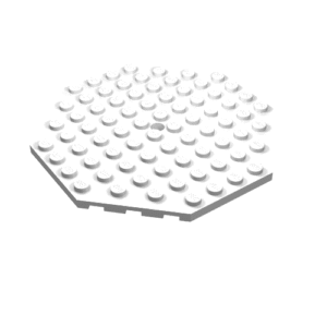 89523 - Plate, Modified 10 x 10 Octagonal with Hole