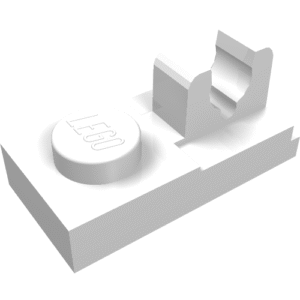 92280 - Plate, Modified 1 x 2 with Clip with Center Cut on Top