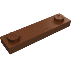 92593 - Plate, Modified 1 x 4 with 2 Studs without Groove