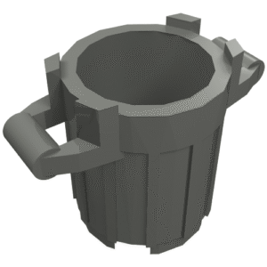 92926 - Container, Trash Can with 4 Cover Holders