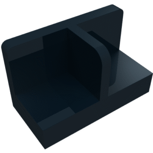 93095 - Panel 1 x 2 x 1 with Rounded Corners and Center Divider