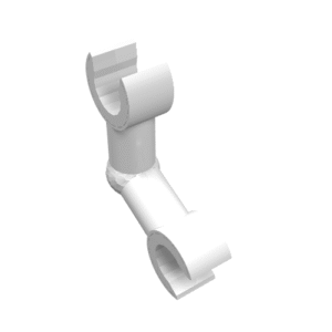 93609 - Arm Skeleton, Bent with Clips (Horizontal Grip)