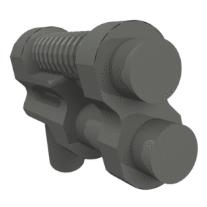 95199 - Minifigure, Weapon Gun, Two Barrel Pistol - 10-Rib Top Barrel