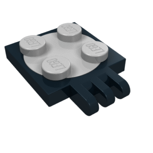 251c01 - Turntable 2 x 2 Plate with Hinge with 3 Fingers with Light Gray Top (251 / 3679)
