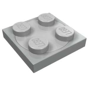 3680c01 - Turntable 2 x 2 Plate with Light Gray Top (3680 / 3679)