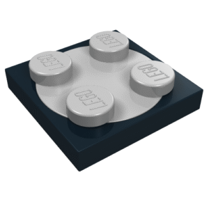 3680c02 - Turntable 2 x 2 Plate with Light Bluish Gray Top (3680 / 3679)
