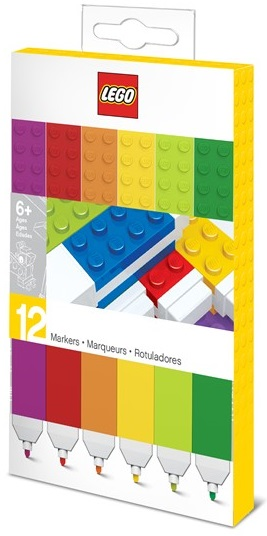 LEGO 51644 Pen Set, Felt Tip 12 Colors (Markers)