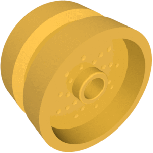 66727 - Wheel 18mm D. x 12mm with Pin Hole and Stud, Dotted Brake Rotor Lines
