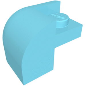 67810 - Slope, Curved 2 x 2 x 1 1/3 Corner Round with Recessed Stud