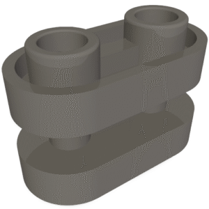 77808 - Brick, Round 1 x 2 with Hollow Studs and Open Center with Bars