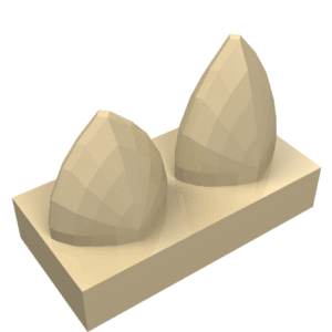 15209 - Tile, Modified 1 x 2 with 2 Teeth Vertical