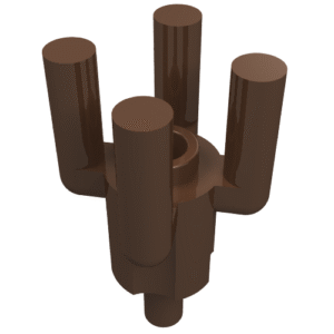 2566 - Bar 1.2L with Top Stud and 4 Bar Arms Up (Palm Tree Top)
