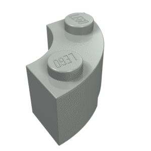3063 - Brick, Round Corner 2 x 2 Macaroni with Stud Notch