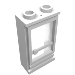 33bc01 - Door 1 x 2 x 3 Hinge on Right with Trans-Clear Glass