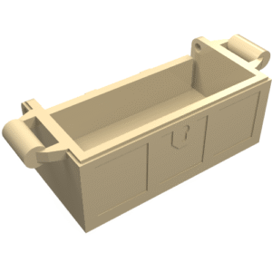4738a - Container, Treasure Chest Bottom with Slots in Back
