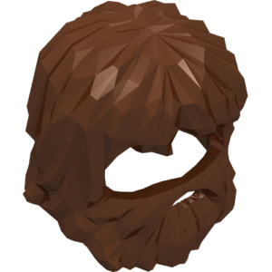 87999 - Minifigure, Hair Shaggy with Beard and Mouth Hole