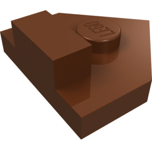 27928 - Wedge, Plate 2 x 2 Pentagonal with Center Stud and 1 x 1/2 Raised Tab on Top