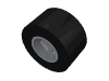 30027bc01 - Wheel 8mm D. x 9mm for Slicks, Hole Notched for Wheels Holder Pin with Black Tire Smooth Small Wide Slick (30027b / 30028)