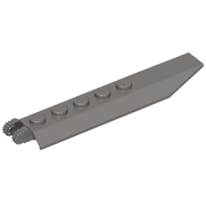 30407 - Hinge Plate 1 x 8 with Angled Side Extensions, 9 Teeth and Rounded Plate Underside