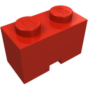 3134 - Brick, Modified 1 x 2 with Cable Holding Cutout