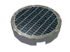 4150ps4 - Tile, Round 2 x 2 with Fine Mesh Grille Manhole Cover Pattern