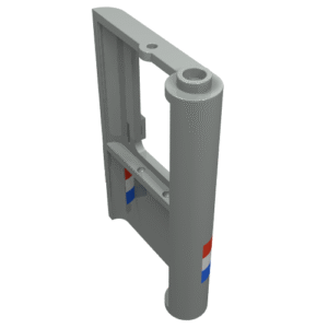 4181p04 - Door 1 x 4 x 5 Train Left, Thin Support at Bottom with Red/White/Blue Stripe Pattern