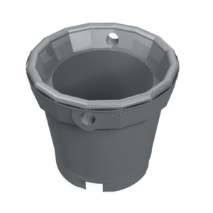 48245 - Container, Bucket 2 x 2 x 2 with Handle Holes