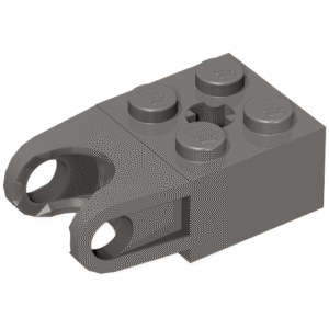 57910 - Technic, Brick Modified 2 x 2 with Ball Socket and Axle Hole - Angled Forks with Round Ends and Open Sides