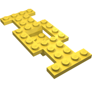 4212b - Vehicle, Base 4 x 10 x 2/3 with 2 x 2 Recessed Center with Smooth Underside, No Center Hole