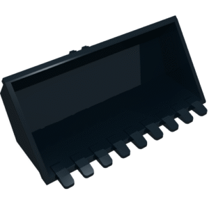 47508 - Vehicle, Digger Bucket 9 Teeth 4 x 8, Flat Inside with Locking 2 Finger Hinge