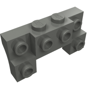 52038 - Brick, Modified 2 x 4 - 1 x 4 with 2 Recessed Studs and Thick Side Arches