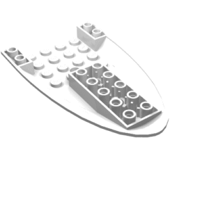 87611 - Aircraft Fuselage Forward Bottom Curved 6 x 10 with 3 Holes