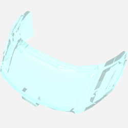 87612 - Glass for Aircraft Fuselage Curved Forward 6 x 10 Top with 3 Window Panes