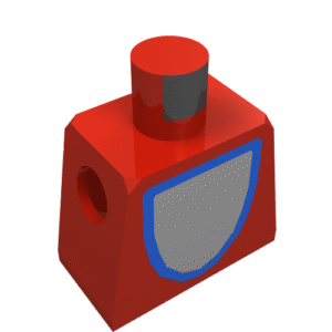 973p42 - Torso Castle Crusaders Crossed Axe Shield Pattern