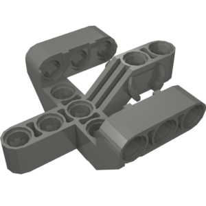 19086 - Technic, Liftarm, Modified Fork 5 x 6 x 2 Perpendicular with 3 Fingers